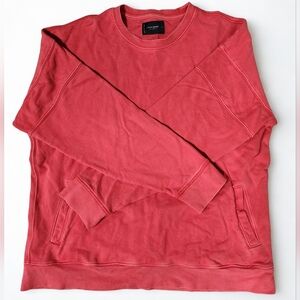 Men's Red Crewneck Sweatahirt- Mens Large